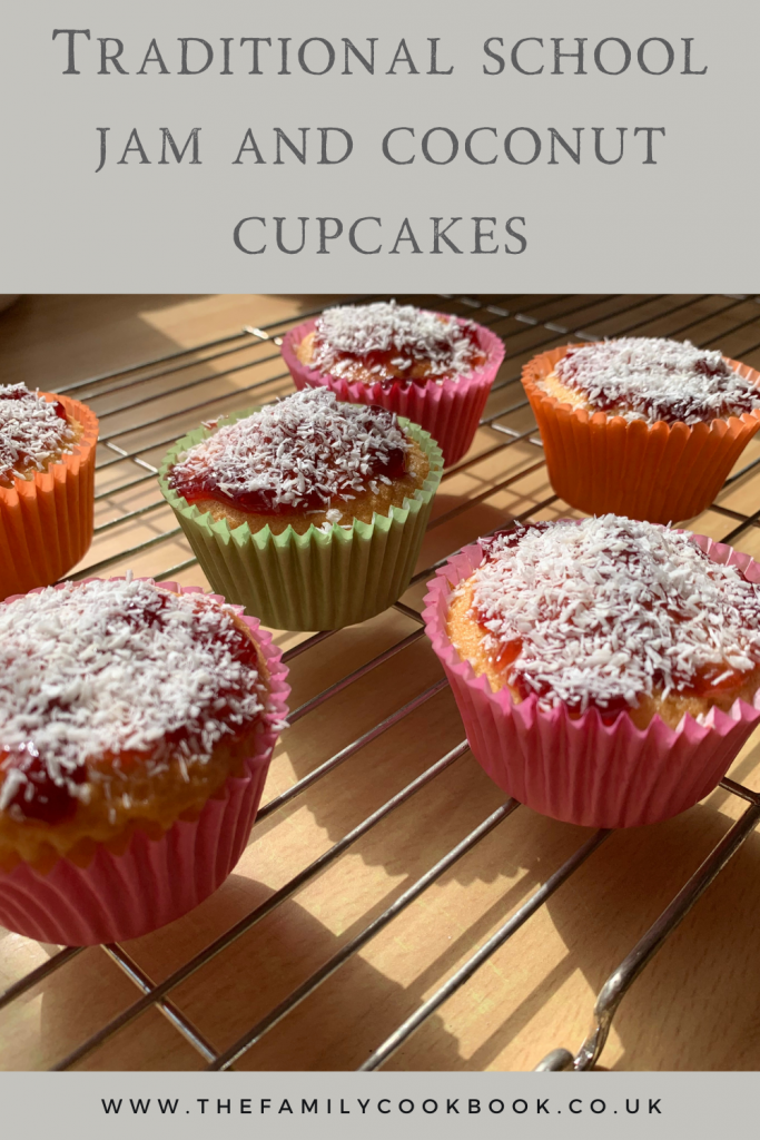 Traditional school jam and coconut cupcakes