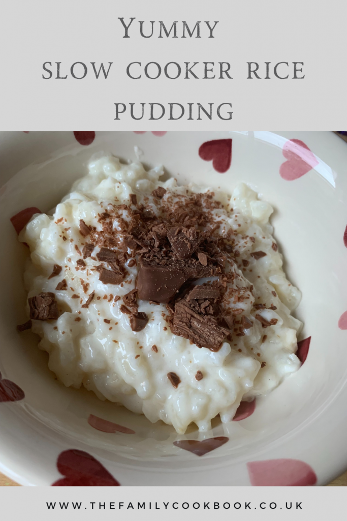 Yummy slow cooker rice pudding