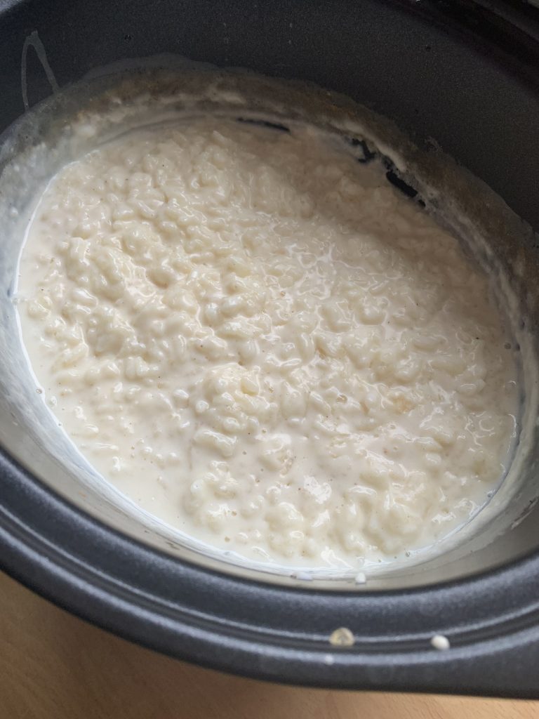 Yummy slow cooker rice pudding