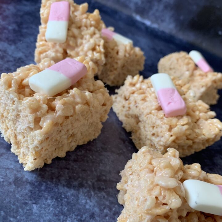 Drumstick Squashies rice crispy squares