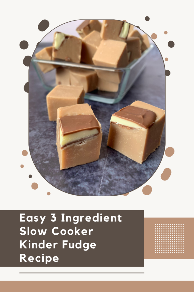 Easy 3 Ingredient Slow Cooker Kinder Fudge Recipe