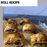 Delicious pork and cranberry sausage roll recipe