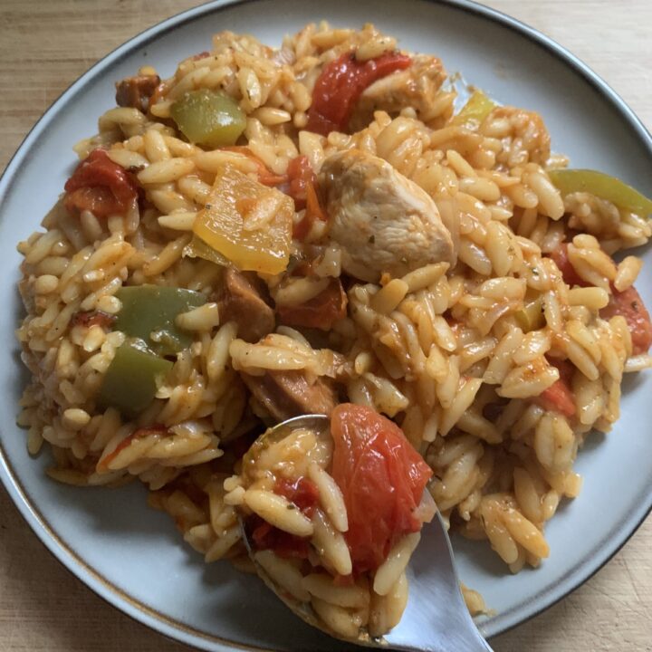 One-Pot Chicken And Chorizo Orzo recipe