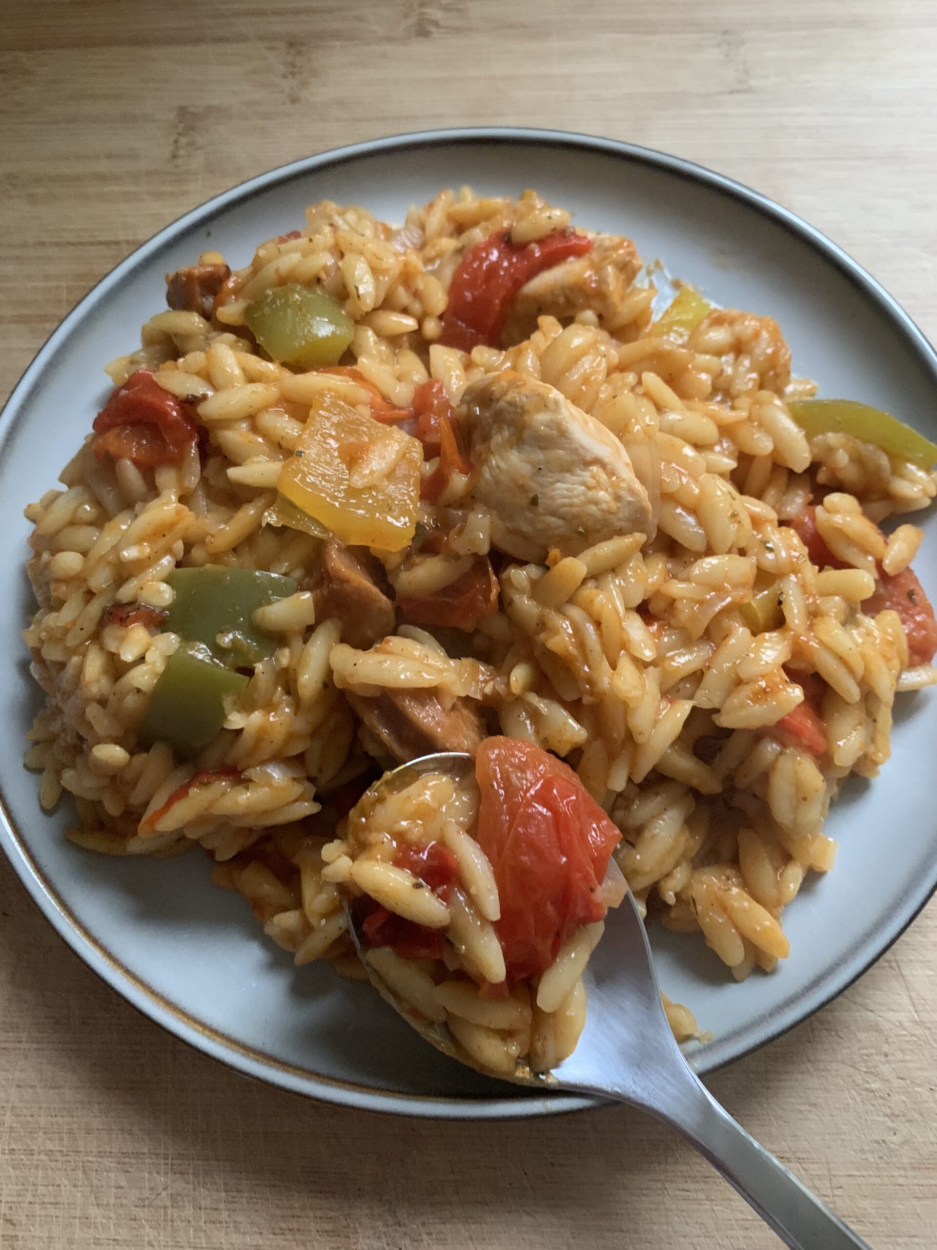 Delicious One-Pot Chicken And Chorizo Orzo - The Family Cookbook