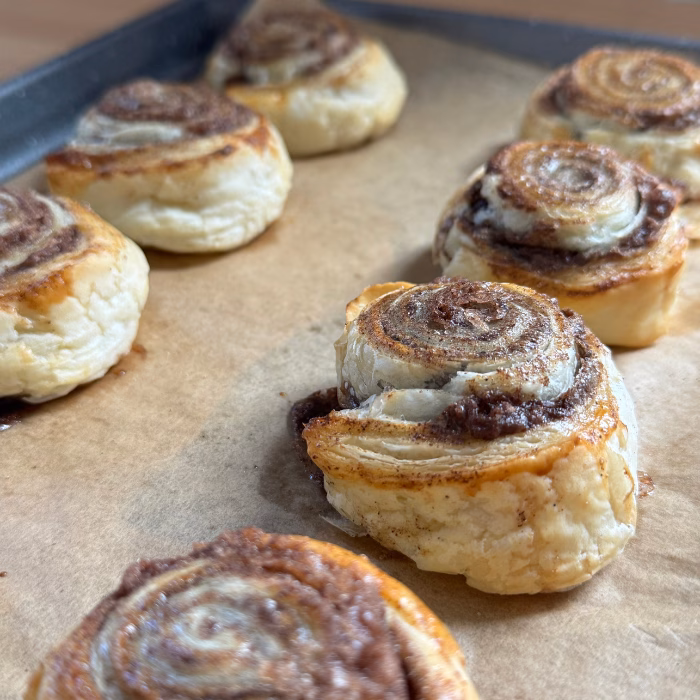Easy 5 Ingredient Mini Puff Pastry Cinnamon Rolls