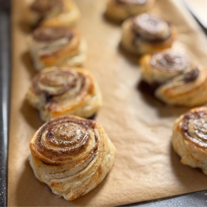 Easy 5 Ingredient Mini Puff Pastry Cinnamon Rolls