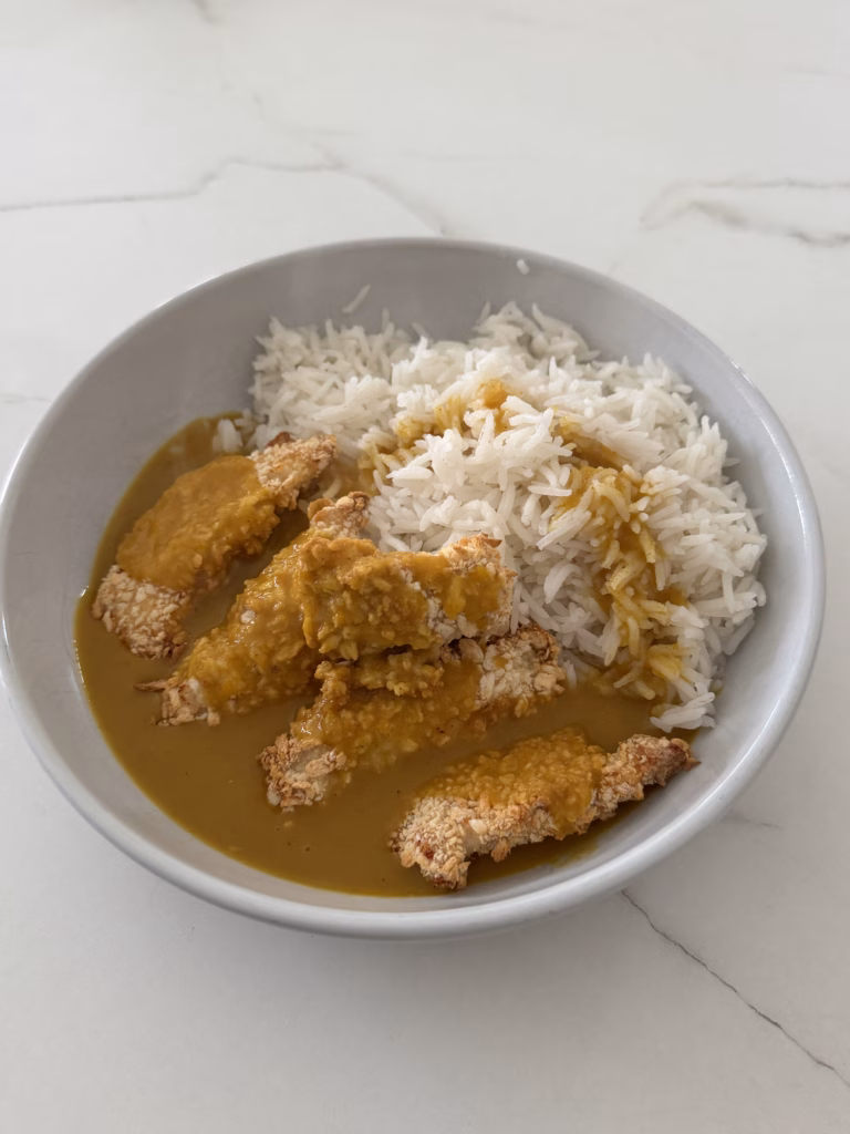 Ninja Soup Maker katsu curry with crispy panko chicken and rice