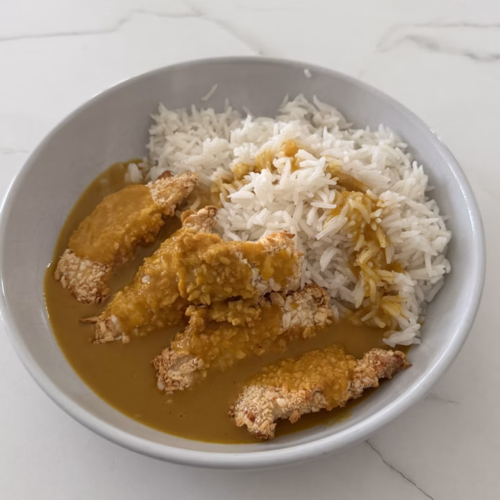Ninja Soup Maker katsu curry with crispy panko chicken and rice